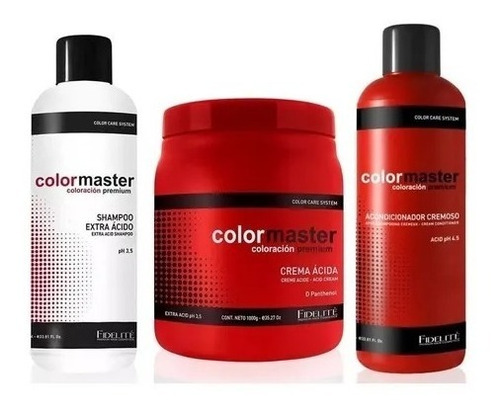 Set Acondicionador Acido + Crema Acida + Shampoo Extra Acido