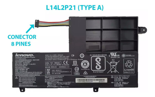 Bateria Lenovo 300s 310s 500s 510s U41    L14m2p21