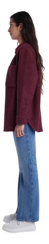 Chamarra Sherpa Basica Mujer Otoño/invierno Casual Abrigador