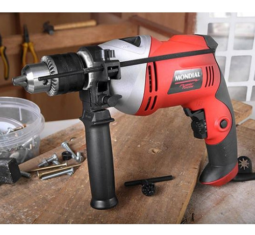Furadeira martelete elétrica de 13mm Mondial FFI-05 700W + accesorios 127V