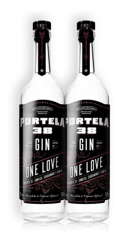 Gin Artesanal Portela 38 One Love London Dry Kit X2u 750ml