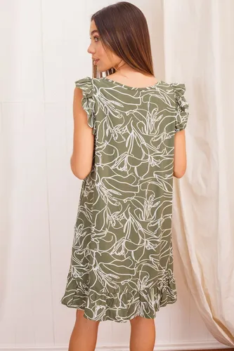Vestido de fibrana corto outlet