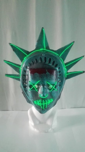 Mascara Estatua Libertad Luz Neon La Purga  Statue Liberty