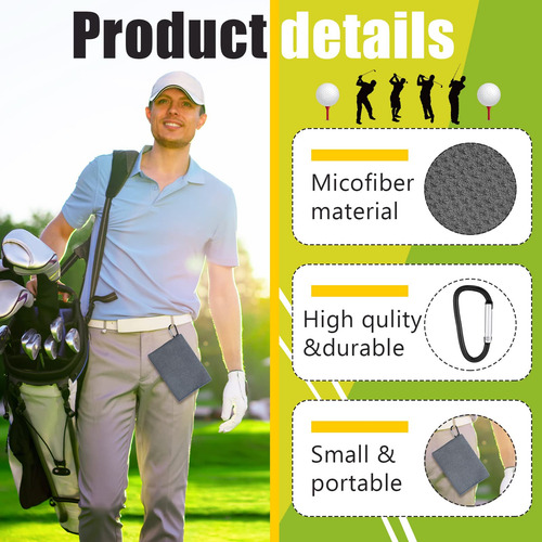 Cindeer 6 Toallas De Golf De Triple Pliegue De 16 X 23 Pulga