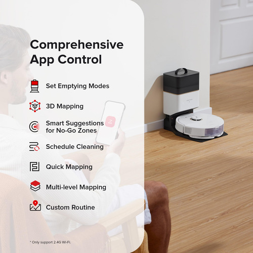 Robot Vacuum And Mop Roborock Q8 Max+ Self-emptying White