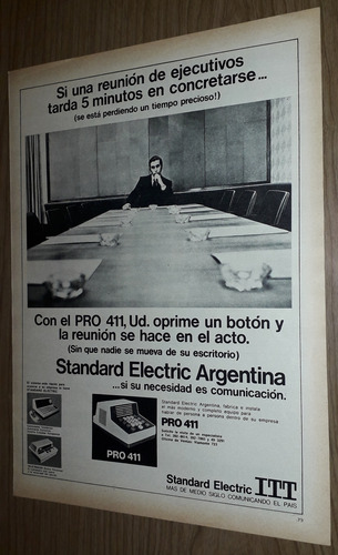 P679 Clipping Publicidad Intercomunicador Pro 411 Año 1970 (Usado)