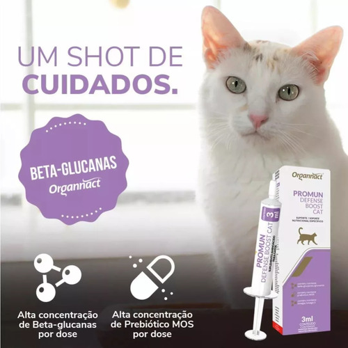 Kit C/ 10un Promun Defense Boost Cat Suplemento Imunidade3ml