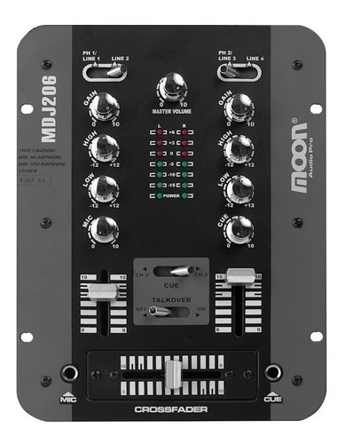 Mixer Para Dj Moon Mdj206 2 Canales