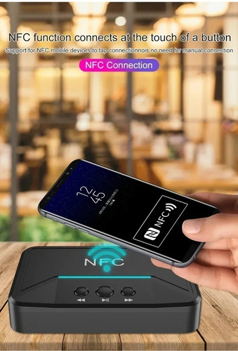 Imagem 6 de 7 de Receptor Transmissor Áudio Usb Bluetooth 5.0 Nfc C/ P2 E Rca