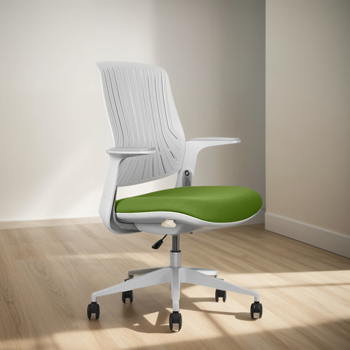 Silla Ejecutiva Ergonómica De Escritorio Ferrini Oficina F3 Color Verde Material del tapizado Malla