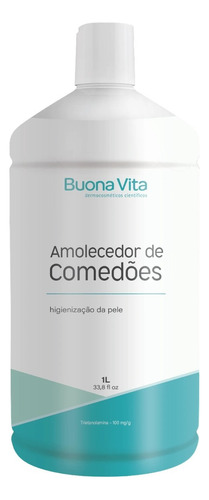 Amolecedor De Comedões Cravos Emoliente Trieta 10% Buona Vita 1 Litro - Profissional, Para Limpeza De Pele