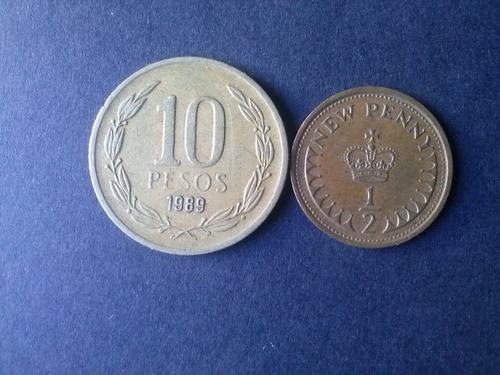 Moneda Gran Bretaña 1/2 Penny 1974 Cobre (c11)