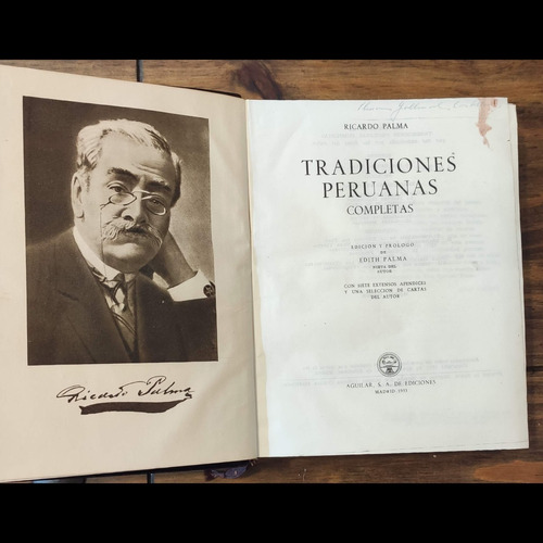 Ricardo Palma Tradiciones Peruanas Aguilar Obras Eternas