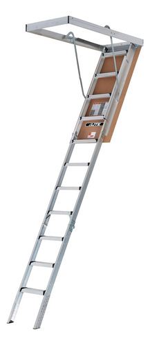 Lite Escalera De Aluminio Para Atico Con Marco De Aluminio