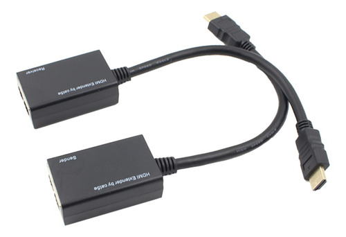 Extensão Hdmi 30m 1080p Cabo Lan Full Hd Extensor Hdmi