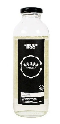 Imagen 1 de 2 de Aceite Puro De Coco Semillar X500ml