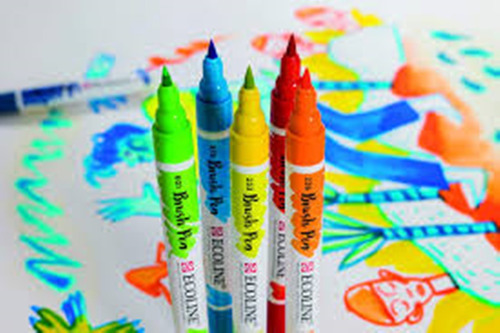 Bolígrafo Talens Ecoline, 10 colores