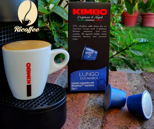 Pack 100 Cápsulas Kimbo Lungo Compatibles Con Nespresso | Cuotas sin interés