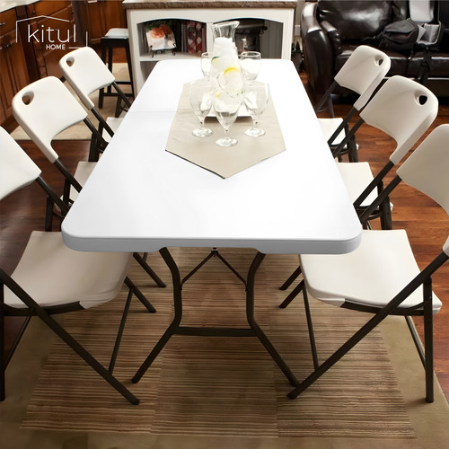 Mesa Plegable Blanco Coral Portátil Portafolio 1.8 Kitul