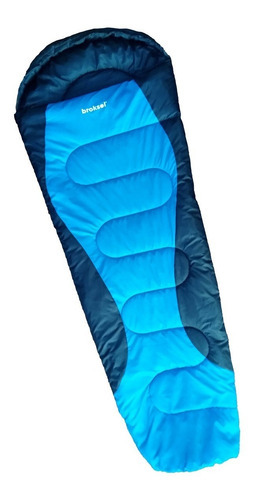 Bolsa De Dormir Broksol Olivo 250 Camping Termica 0° Carpa Color AZUL CON CELESTE