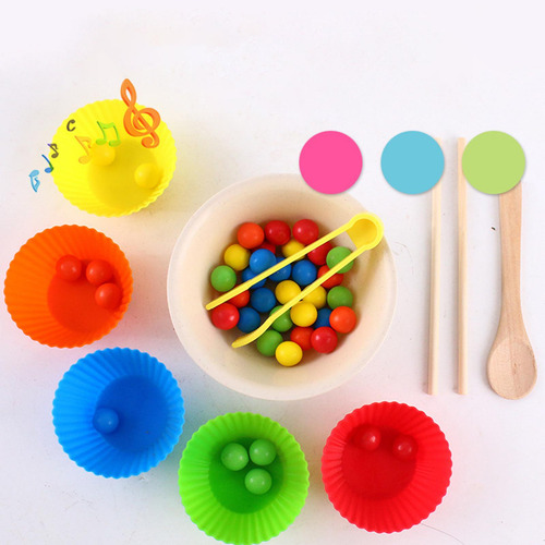 Bolas En Tazas, Clasificación De Colores, Educación,