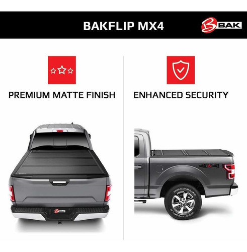 Bak Bakflip Mx4 Camión Plegable Cama Dura Cubierta De Caja |