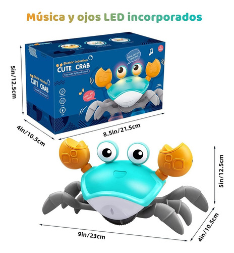 Juguetes Para Bebé De Cangrejo Con Música Función De Sensor