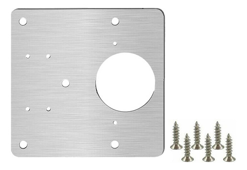 Placa Universal Para Dobradiça Fixação Aço Inox 6 Parafusos