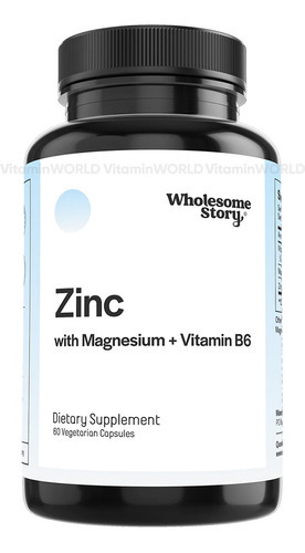 Wholesome Story Zinc Vitamina B6 Magnesio 60 Capsulas Vegana Sabor Sin Sabor