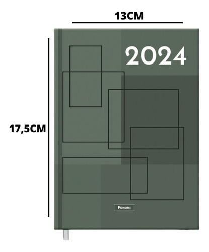 Agenda Anual Executiva Moderna Colors 176 Folhas Premium Ano 2024 Cor Sortido