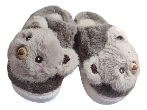 Pantuflas Juvenil Importada Peluche Chinela Goma Eva Liviana