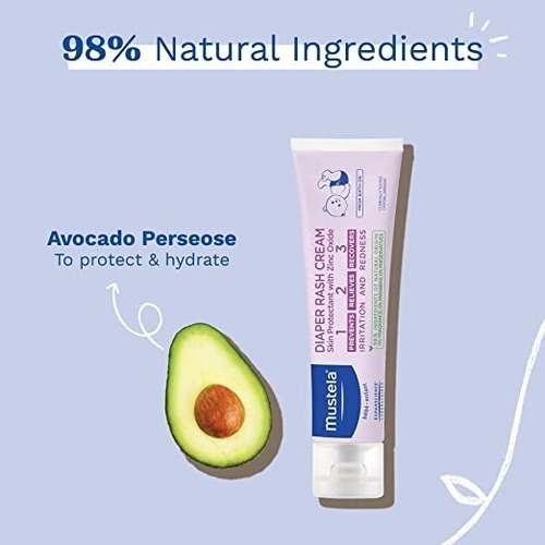 Mustela Baby Pañal Rash Cream 123 -protector De Piel. Pack 3