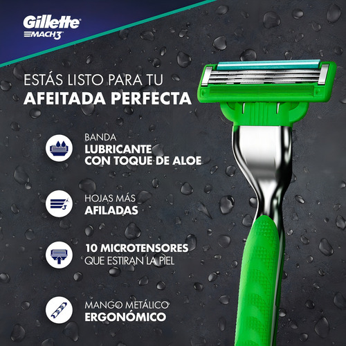 Máquina Para Afeitar Gillette Mach3 Sensitive