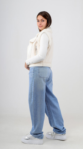 Chaleco De Cuerina Con Piel Byh