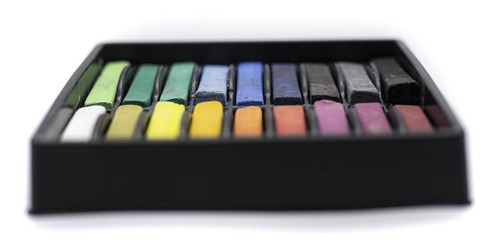 Giz Pastel Com 18 Cores Basic Tecido/cabelo/ Desenhos