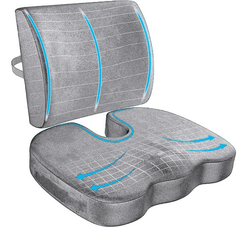 Cojin Para Silla Gamer Apoyo Lumbar Ortopedico De Espuma