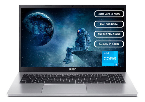 Portatil Acer A315-510p Intel Core I3 N305 8gb 512gb Fhd 15 