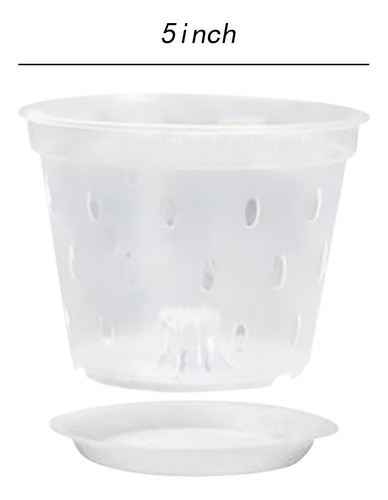 Qmx Macetas Para Orquídeas Con Con Platillo De 5 Pulgadas