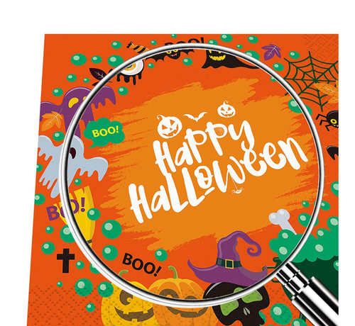 . Servilleta Con Temática De Halloween Fantasma Y Bruja De