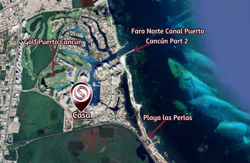 Casa Con Acceso A La Playa, En Venta, Puerto Cancún