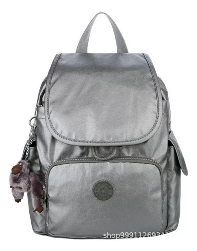 Mochila unisex Kipling, mochila casual de gran capacidad, color metal lima