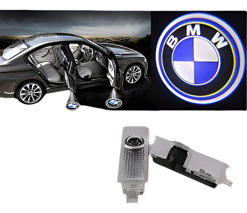 2xfor Bmw Logo Led Paso Puerta Fantasma Luz Bienvenida Corte