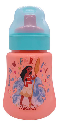 Copo De Transição Infantil Bico Flexível E Tampa 340ml Moana