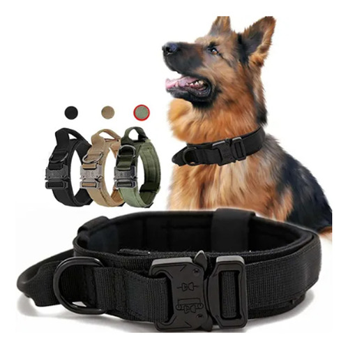 Collar Táctico Militar Para Perro Ajustable Ultra Resistente