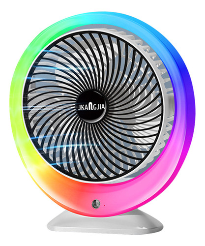 Pt Compatibility Ventilador De Escritorio Led Colorido Con
