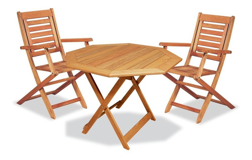 Imagen 4 de 4 de Silla Plegable De Madera Amancay C/ Apoyabrazos Eucaliptus