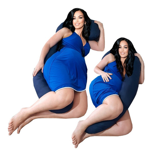 Imagen 1 de 4 de Almohada Almohadon Descanso Cuerpo Entero Forma J