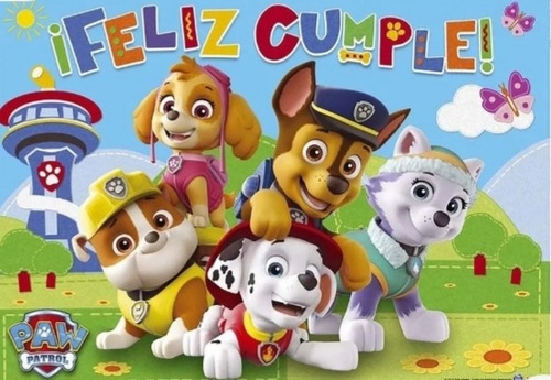 Cotillón Paw Patrol 20 Niños,piñata,vaso,mantel,plato