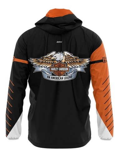 Imagem 6 de 6 de Jaqueta Corta Vento Harley Davidson Impermeável Brk C/ Uv50+