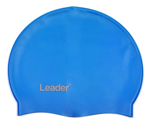 Touca Para Natação De Silicone Leader Azul Claro Desenho do tecido Liso Tamanho U